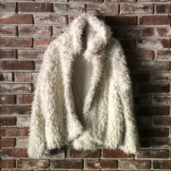 Free People Jackets & Blazers - Free People once upon a hood fluffy fur shaggy L